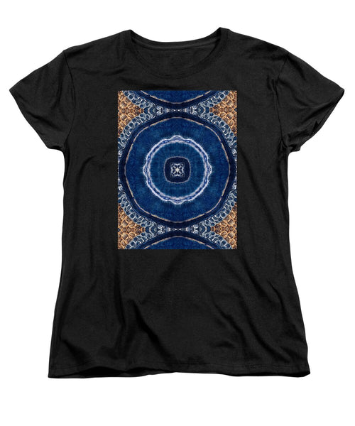 Blue Striped Agate Abstract II - Women's T-Shirt (Standard Fit)