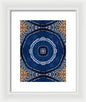 Blue Striped Agate Abstract II - Framed Print