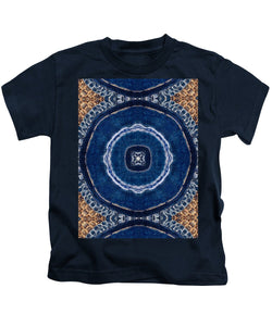 Blue Striped Agate Abstract II - Kids T-Shirt