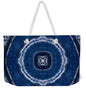 Blue Striped Agate Abstract II - Weekender Tote Bag