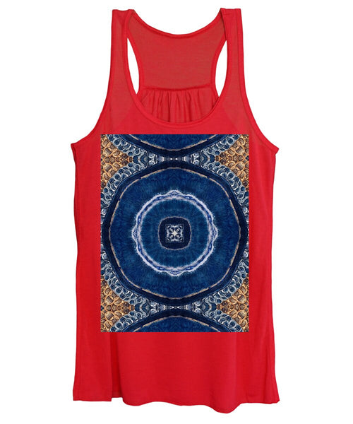 Blue Striped Agate Abstract II - Women's Tank Top