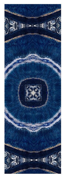 Blue Striped Agate Abstract II - Yoga Mat