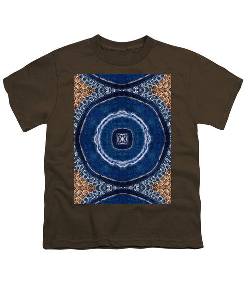 Blue Striped Agate Abstract II - Youth T-Shirt