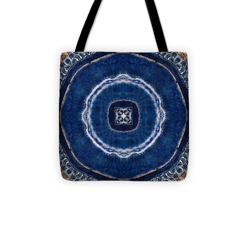 Blue Striped Agate Abstract II - Tote Bag