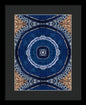 Blue Striped Agate Abstract II - Framed Print