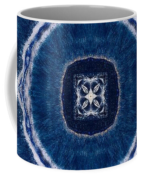 Blue Striped Agate Abstract II - Mug