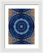 Blue Striped Agate Abstract II - Framed Print