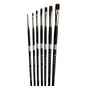 Trekell Crimson Taklon Long Handle Artist Brush - Complete Set - Bright