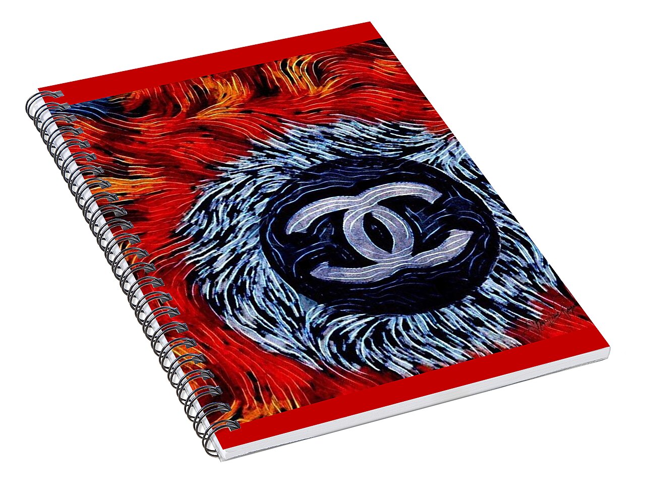 Chanel Feathers - Spiral Notebook