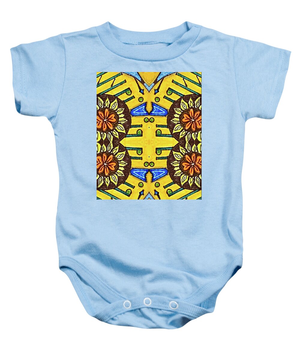 Flower Doodle Drawing II - Baby Onesie