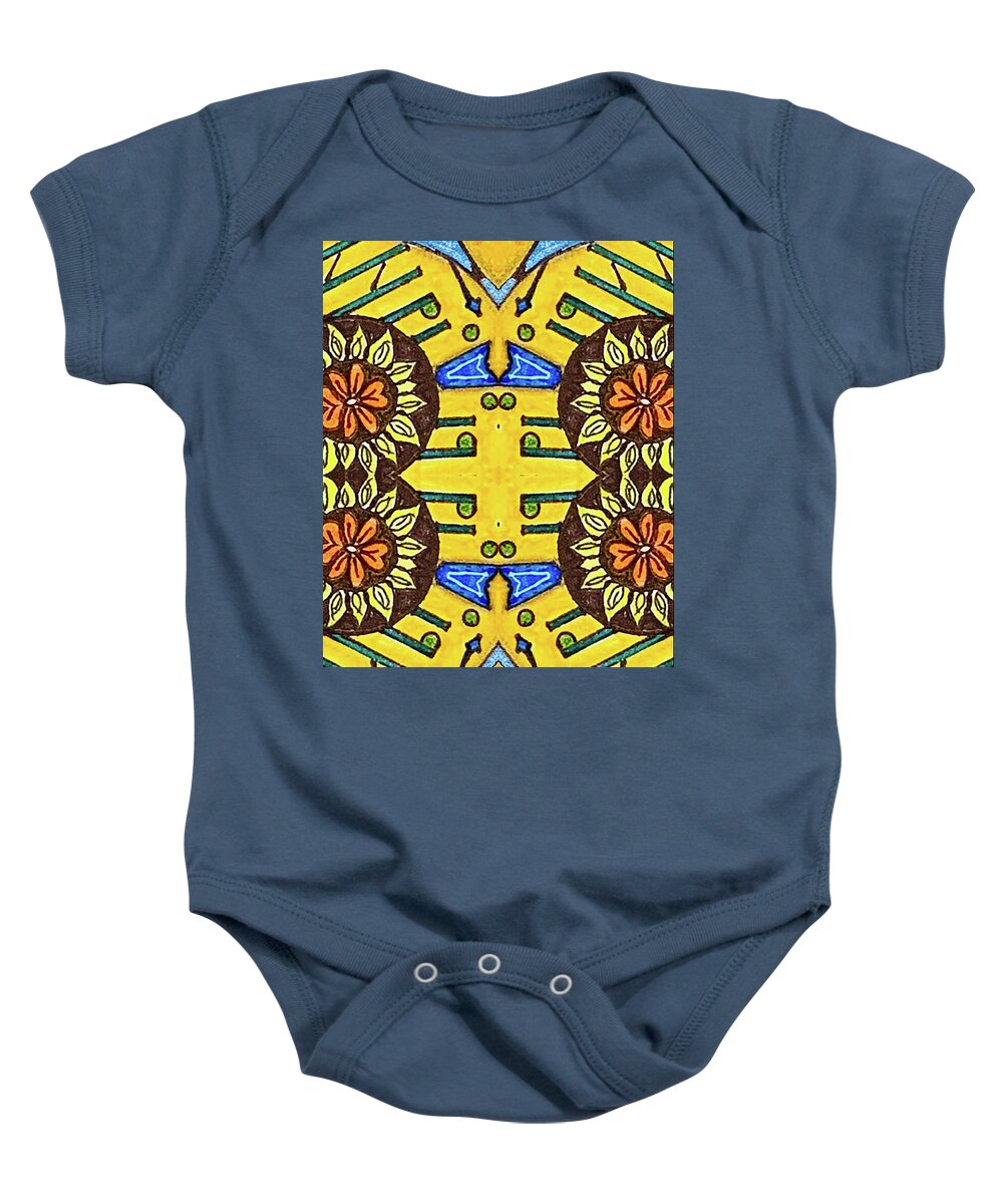 Flower Doodle Drawing II - Baby Onesie