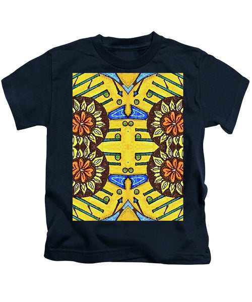Flower Doodle Drawing II - Kids T-Shirt