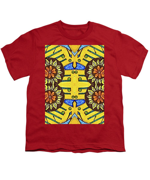 Flower Doodle Drawing II - Youth T-Shirt
