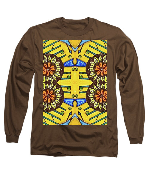 Flower Doodle Drawing II - Long Sleeve T-Shirt