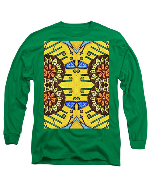 Flower Doodle Drawing II - Long Sleeve T-Shirt
