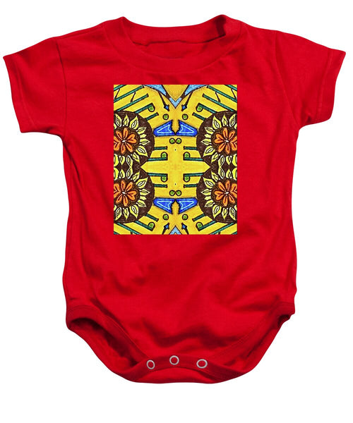 Flower Doodle Drawing II - Baby Onesie