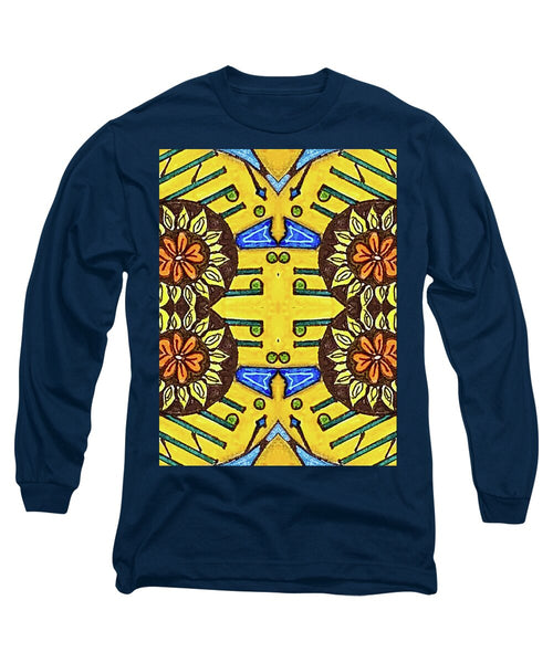 Flower Doodle Drawing II - Long Sleeve T-Shirt