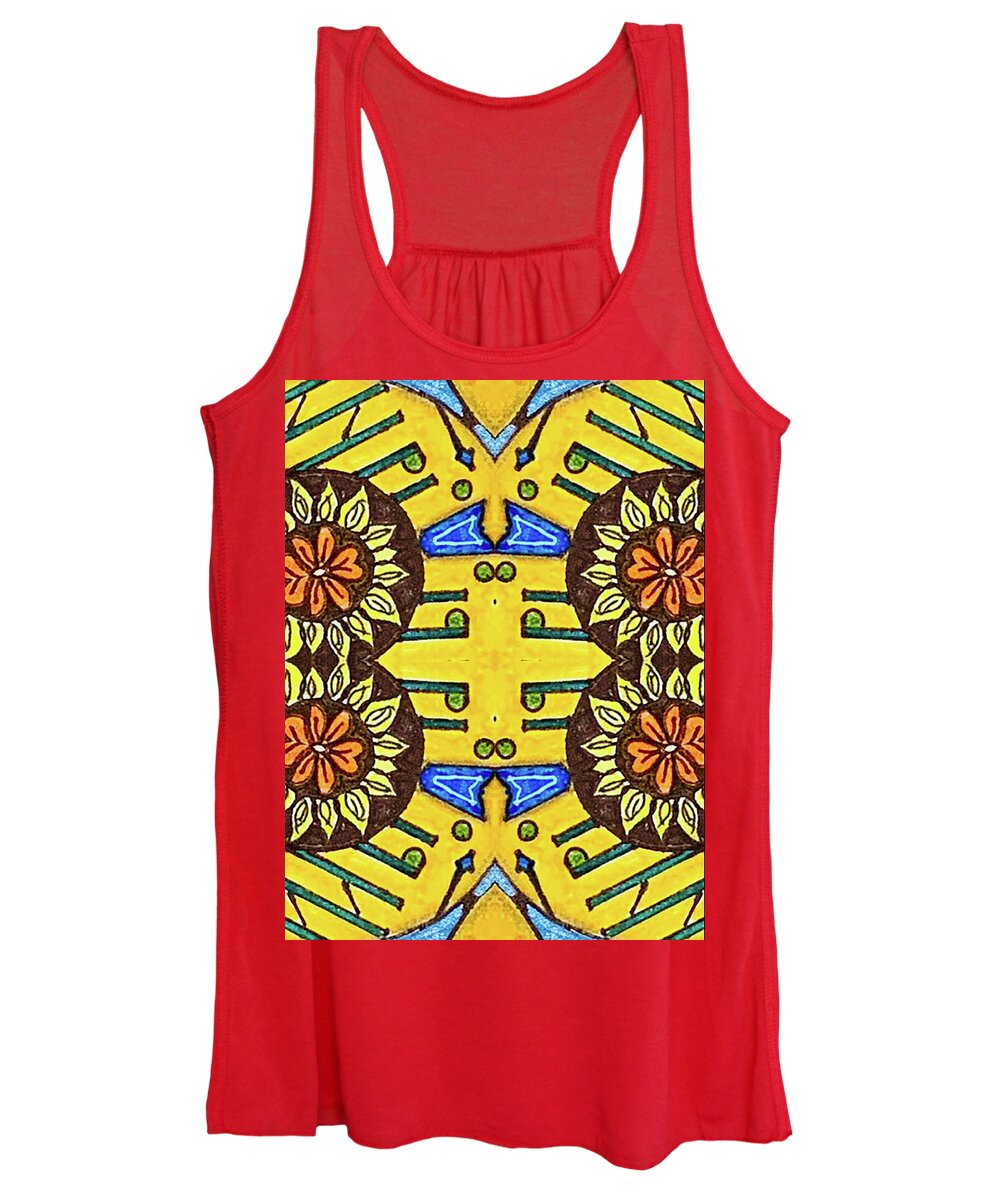 Flower Doodle Drawing II - Women's Tank Top