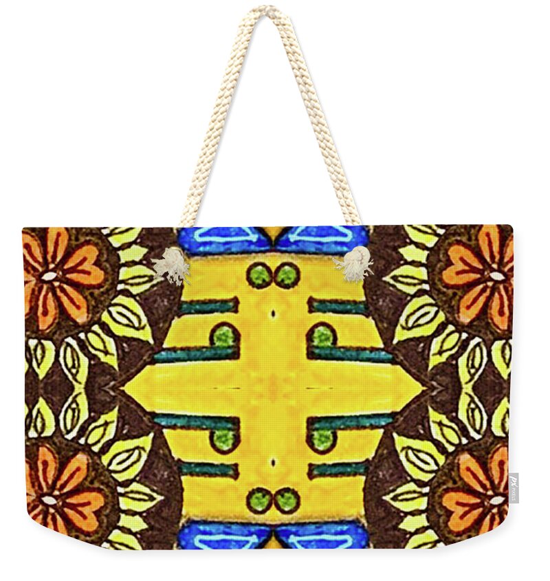 Flower Doodle Drawing II - Weekender Tote Bag