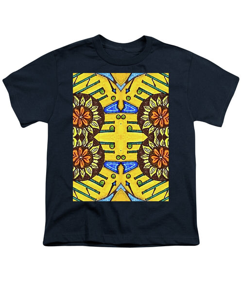 Flower Doodle Drawing II - Youth T-Shirt