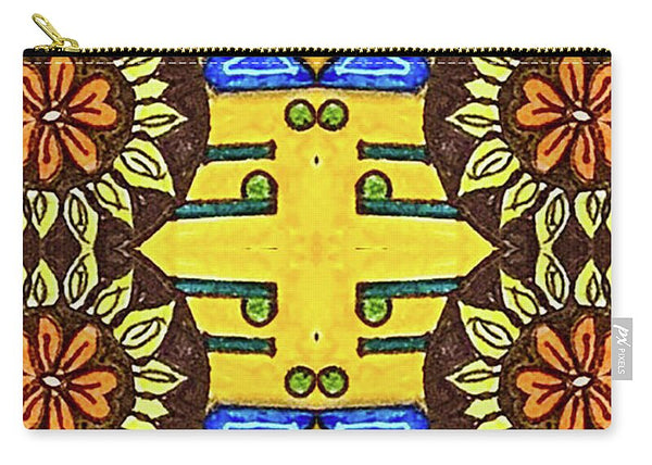 Flower Doodle Drawing II - Zip Pouch