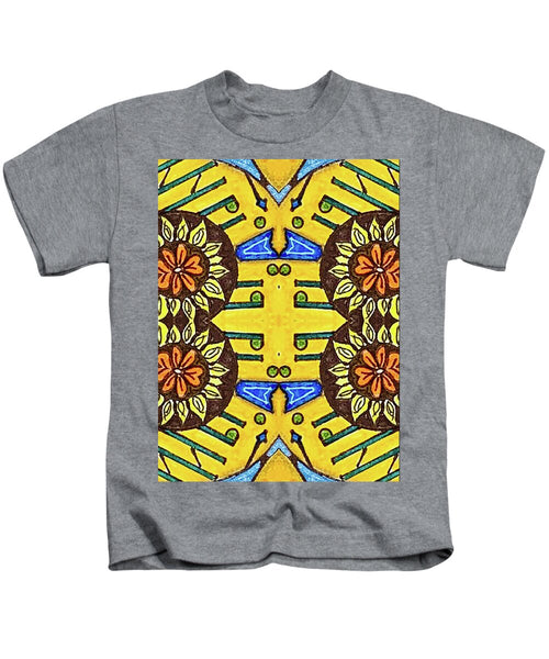 Flower Doodle Drawing II - Kids T-Shirt