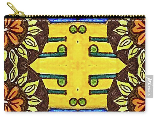 Flower Doodle Drawing II - Zip Pouch