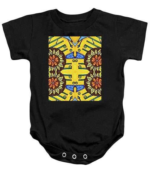 Flower Doodle Drawing II - Baby Onesie