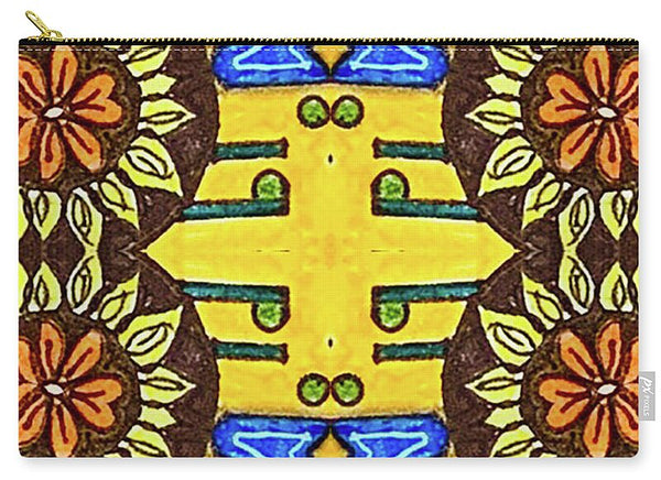 Flower Doodle Drawing II - Zip Pouch