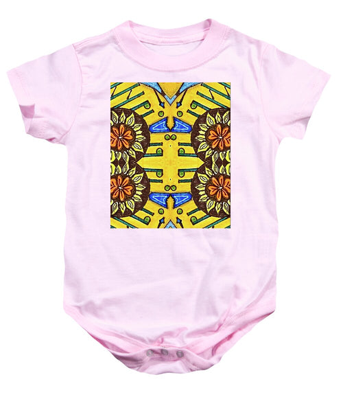 Flower Doodle Drawing II - Baby Onesie