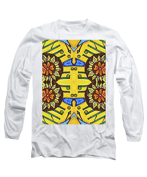 Flower Doodle Drawing II - Long Sleeve T-Shirt