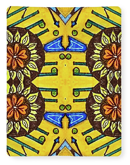 Flower Doodle Drawing II - Blanket