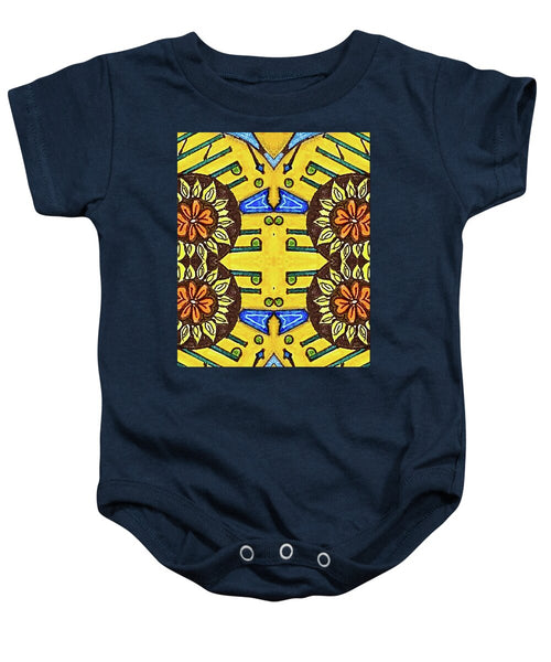 Flower Doodle Drawing II - Baby Onesie