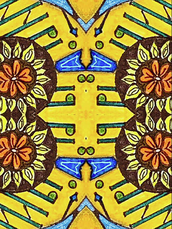 Flower Doodle Drawing II - Art Print