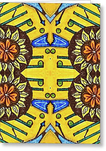Flower Doodle Drawing II - Greeting Card