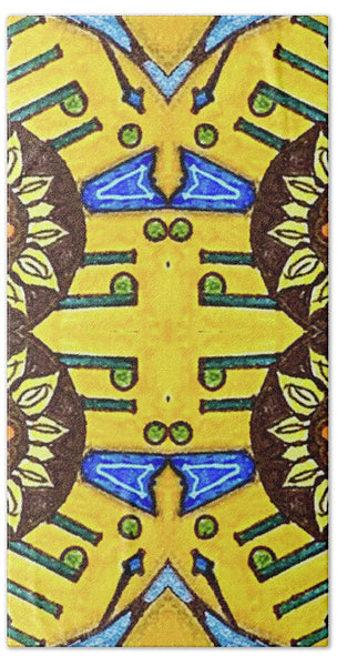 Flower Doodle Drawing II - Bath Towel