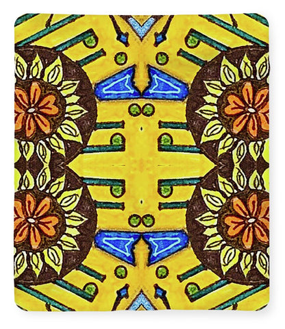 Flower Doodle Drawing II - Blanket