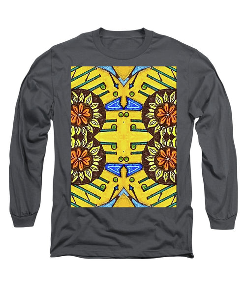 Flower Doodle Drawing II - Long Sleeve T-Shirt
