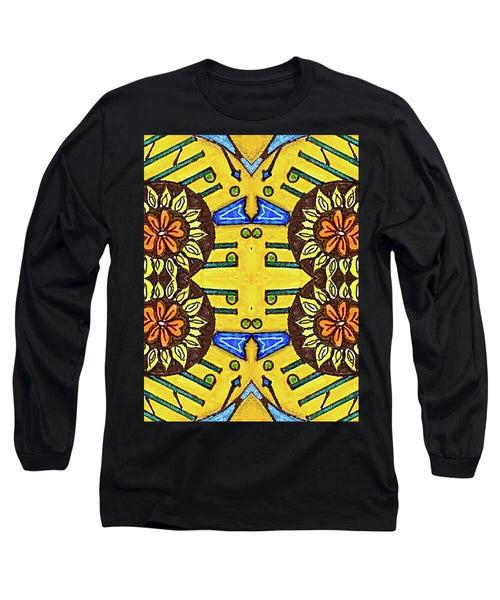 Flower Doodle Drawing II - Long Sleeve T-Shirt