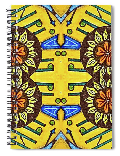 Flower Doodle Drawing II - Spiral Notebook