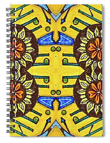 Flower Doodle Drawing II - Spiral Notebook