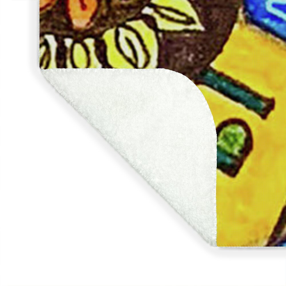 Flower Doodle Drawing II - Blanket