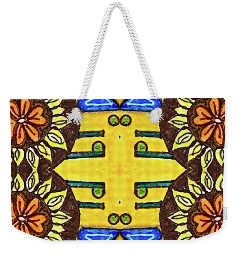 Flower Doodle Drawing II - Weekender Tote Bag