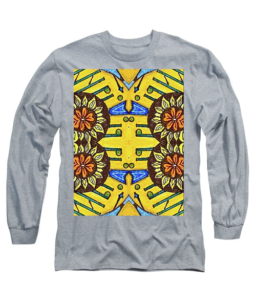 Flower Doodle Drawing II - Long Sleeve T-Shirt