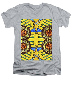 Flower Doodle Drawing II - Men's V-Neck T-Shirt