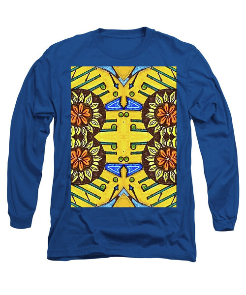Flower Doodle Drawing II - Long Sleeve T-Shirt