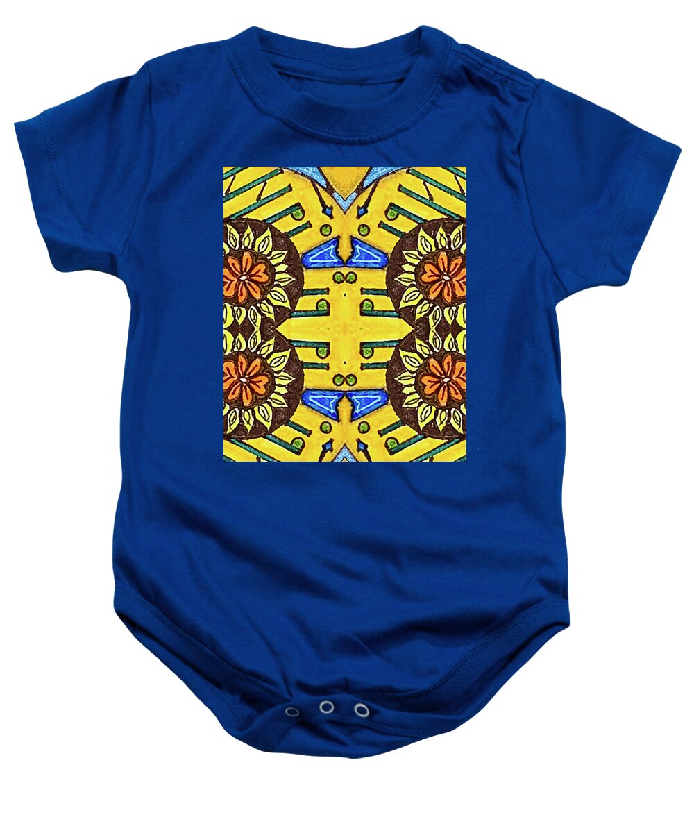 Flower Doodle Drawing II - Baby Onesie