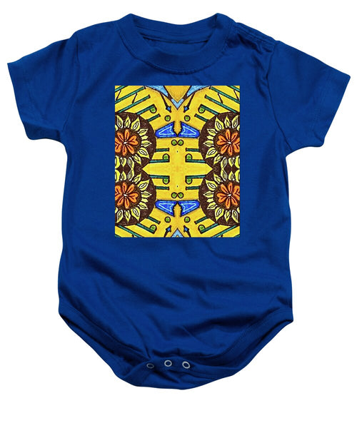 Flower Doodle Drawing II - Baby Onesie