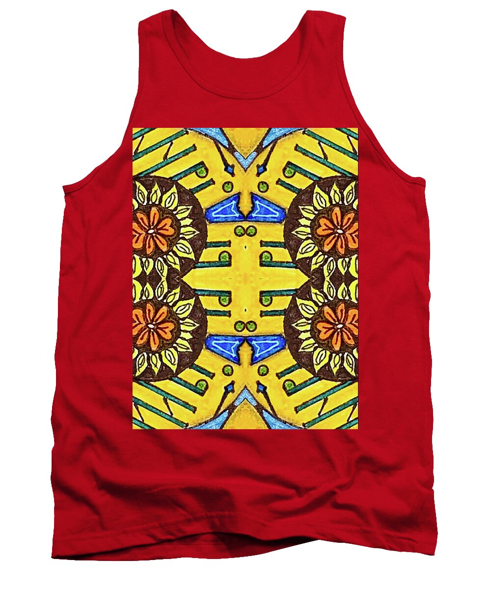 Flower Doodle Drawing II - Tank Top