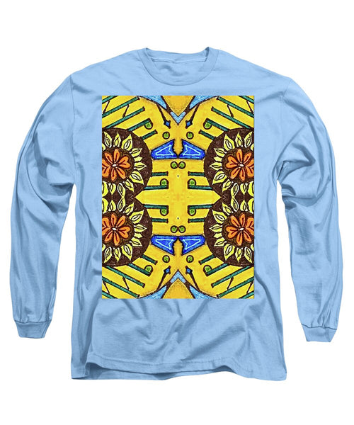 Flower Doodle Drawing II - Long Sleeve T-Shirt